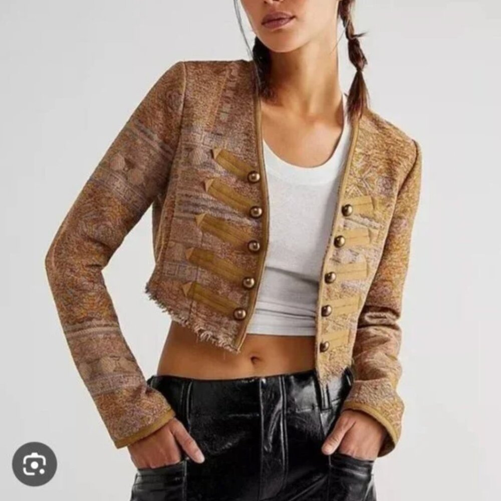 Free People Juliette Cropped Jacket Size Small NWOT